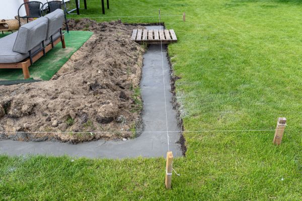 Cement Footer Installation in Claremore
